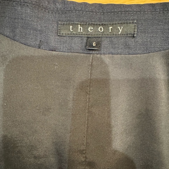 Theory Navy Wool Carissa Blazer 6 - Picture 3 of 8